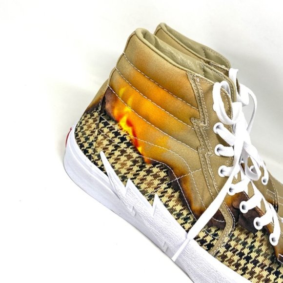 VANS SK8-HI Bolt Big Reveal Taupe Women High Top Canvas Sneakers VN0A5JIVAZP - Picture 4 of 7